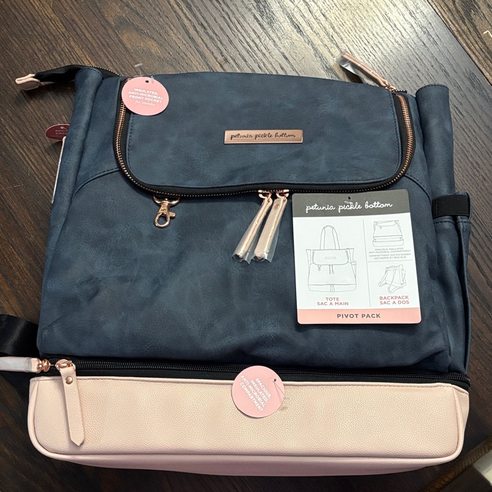 Petunia Pickle Bottom Blue and Pink Backpack